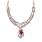 Lab Grown Diamonds & Gem Stone Royal Design Necklace