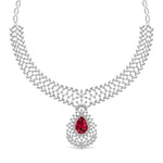 Lab Grown Diamonds & Gem Stone Royal Design Necklace