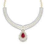 Lab Grown Diamonds & Gem Stone Royal Design Necklace