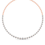 Lab Grown Round Cut Diamonds Necklace For Her