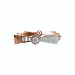 Lab Grown Round Cut Diamonds Solid Rose gold Bangle