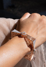 Lab Grown Round Cut Diamonds Solid Rose gold Bangle