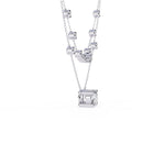 Layered Diamond Solitaire Necklace