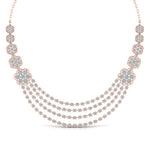 Layered Round Cut Diamonds Party Wear Necklace