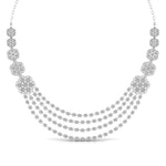 Layered Round Cut Diamonds Party Wear Necklace