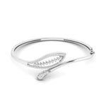 Leaf Whisper Gold Diamond Bangle