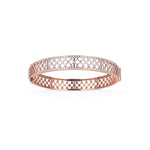 Lattice Design Gold Diamond Bangle