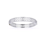 Lattice Design Gold Diamond Bangle