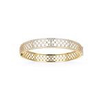 Lattice Design Gold Diamond Bangle