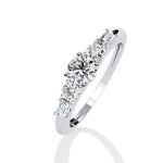 Elegant 3-Stone Lab Diamond Ring