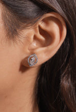 Marquise Diamond Halo Studs
