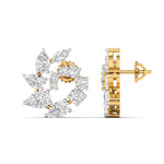 Marquise & Pear Cut Cluster Diamonds Earrings