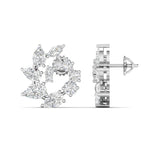 Marquise & Pear Cut Cluster Diamonds Earrings