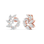 Marquise & Pear Cut Cluster Diamonds Earrings