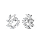 Marquise & Pear Cut Cluster Diamonds Earrings