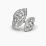 Diamond Leaf Cluster Ring