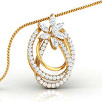 Marquise & Round Diamonds Twirling Tapestry Pendant