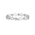 Marquise Shape & Round Cut Diamonds Floral Bracelet