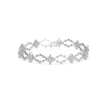 Marquise Shape & Round Cut Diamonds Floral Bracelet