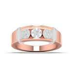 Men's Three-Stone Diamond Band