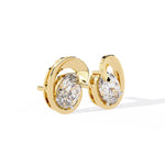 Modern Diamond Stud Earrings