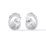 Modern Diamond Stud Earrings