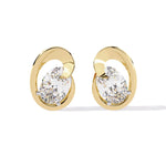 Modern Diamond Stud Earrings