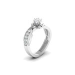 Twisted Loop Diamond Ring