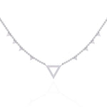 Modern Triangle Diamond Necklace