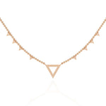 Modern Triangle Diamond Necklace