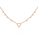 Modern Triangle Diamond Necklace