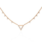 Modern Triangle Diamond Necklace