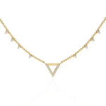 Modern Triangle Diamond Necklace
