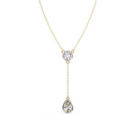 Moonstone Teardrop Y Pendant