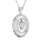 Multi-layered Diamond Pendant.