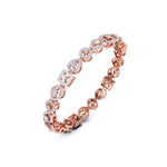 Mixed Shape Diamond Gold Bangle