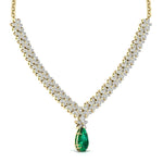 Multi Shape Halo Fashion Lab Grown Diamond Necklace