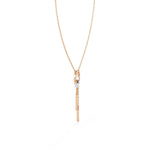 Necklace with Diamond Circle and Bar Accents