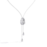 Necklace with Pear-Shaped Crystal Pendant