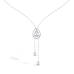 Necklace with Pear-Shaped Crystal Pendant