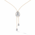 Necklace with Pear-Shaped Crystal Pendant