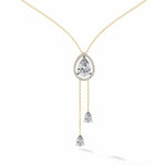 Necklace with Pear-Shaped Crystal Pendant
