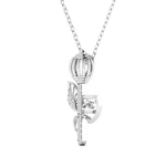 Om Pendant with Round Diamonds