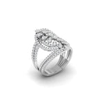 Openwork Diamond Statement Ring