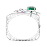 Pear Shaped Diamond Cuff Bangle