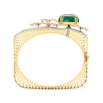 Pear Shaped Diamond Cuff Bangle