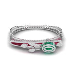 Pear Shaped Diamond Cuff Bangle