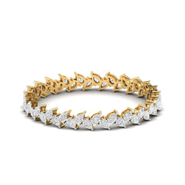 Exquisite Pair of Pear Diamond Bangles
