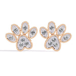 Paw Stud Diamond Earrings