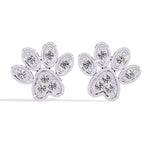 Paw Stud Diamond Earrings